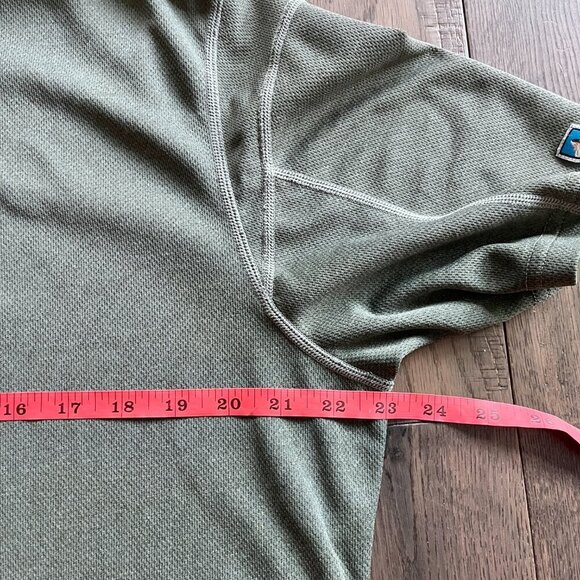 Kuhl Men's Coffeena Short Sleeve Quarter Zip Shirt Green Gray Size L Outdoors - Picture 5 of 6